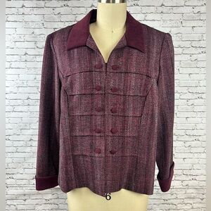 Koret | Vintage Maroon Tweed Jacket size 14P
